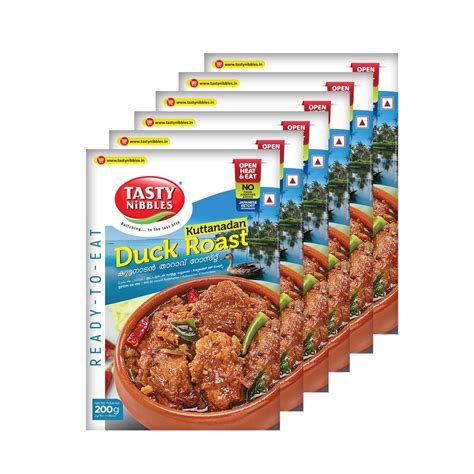 TASTY NIBBLES KUTTANADAN Duck Roast 200GM Pouch [Pack of 6] : Amazon.in ...