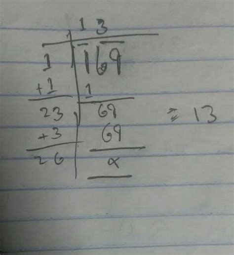 Find the square root of 169 by repeated subtraction. - Brainly.in