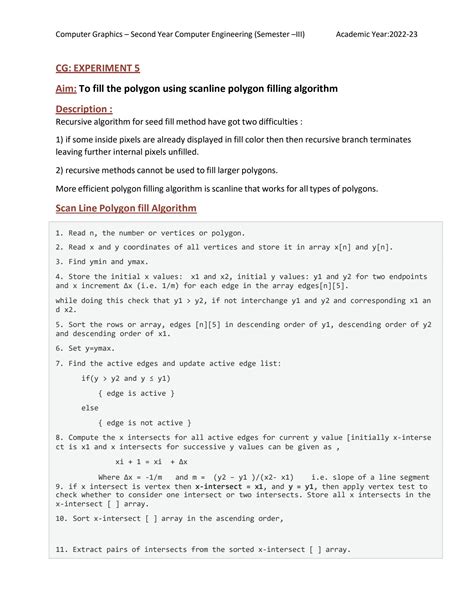 Image result for Scan Line Fill Algorithm in Computer Graphics