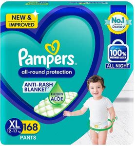 Pampers All Round Protection Diaper Pants, Anti Rash Blanket, - XL ...