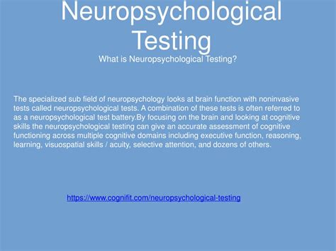 Image result for Neuropsychological Testing Explained