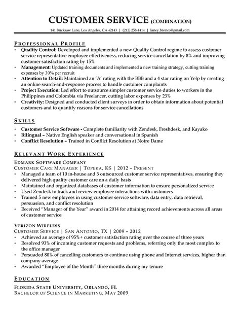 30+ Customer Service Resume Examples - Template Lab