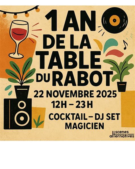1 an de La Table du Rabot, 4 rue du rabot, Niort, Vitre, 22 November ...
