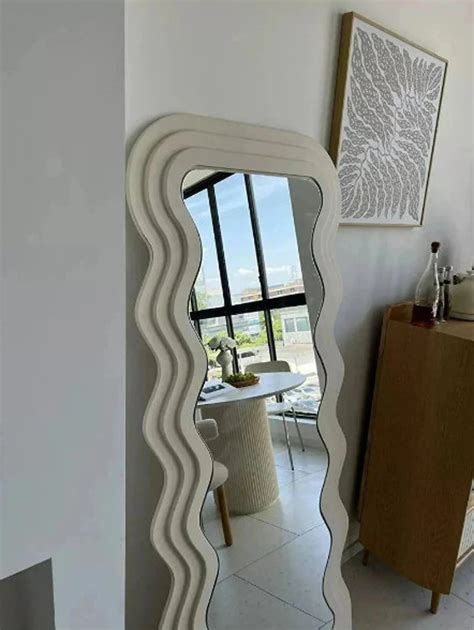 Asymmetrical Floor Full Body Wavy Mirror Curvy Unique Full - Etsy ...