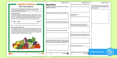 UKS2 Negative Numbers Differentiated Worksheets