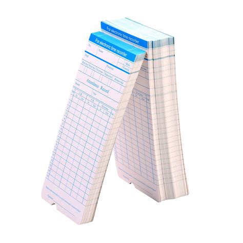 90pcs/ Pack Time Cards Timecards Monthly 2-Sided 18 * 8.4cm for ...