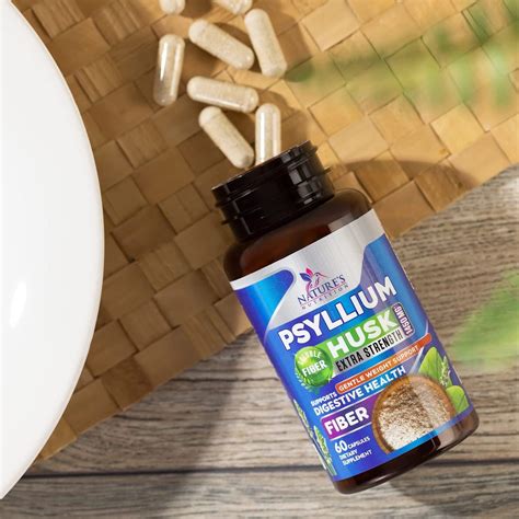 Premium Psyllium Husk Capsules 1450mg - Natural Fiber Supplement for Digestive Support - Non-GMO ...