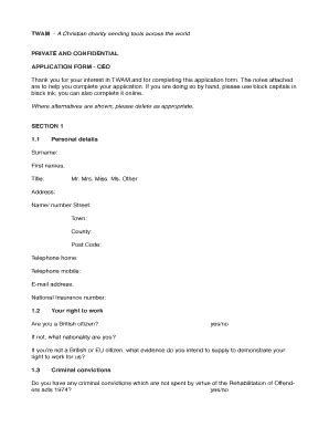 Twam Application Form - Fill and Sign Printable Template Online