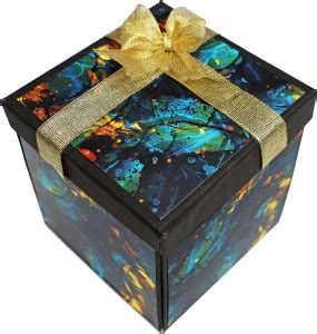 AKSHAJ GIFTS 3 Layered Water Colour Explosion Gift Box Greeting Card ...