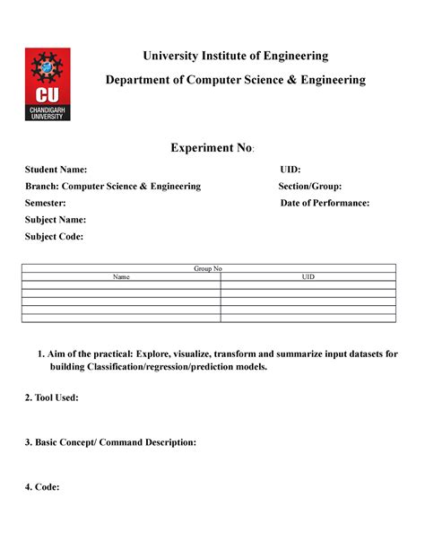 Sample Worksheet Exp 2 - opgnfgnfgng - University Institute of ...