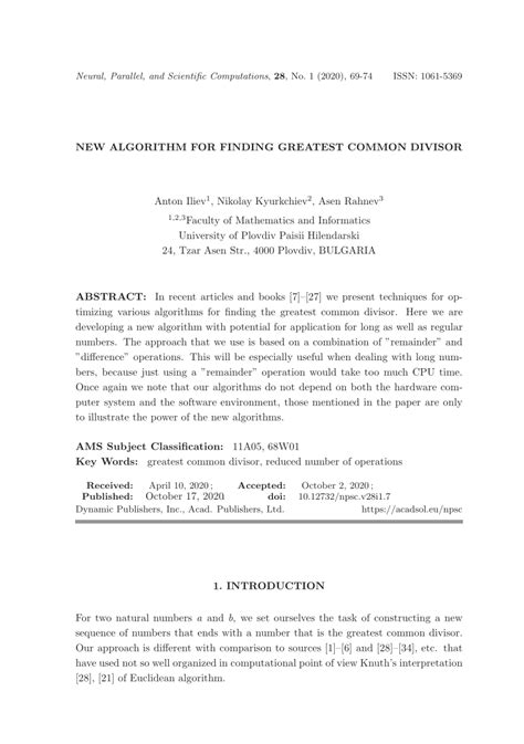 Greatest Common Divisor Algorithm 的图像结果