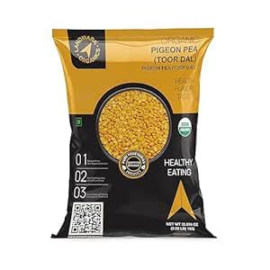 Landmark Organics Toor Dal 1KG | Certified Organic USDA Pigeon Peas ...