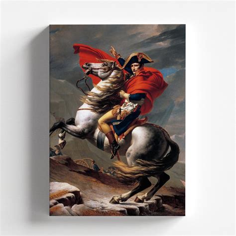 Napoleon at the Great St. Bernard by Jacques-louis David 1801 ...