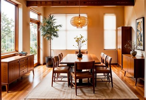 Mid century interior design | AI-generated image