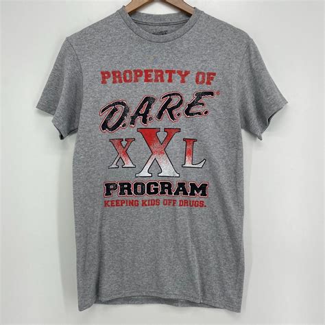 Vintage DARE T-Shirt Men's S Gray Property of XXL Program Keeping Kids ...