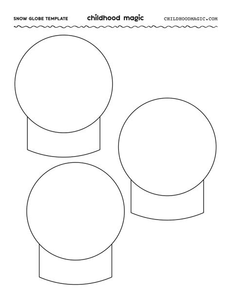 Snow Globe Template - Free Printable - Childhood Magic