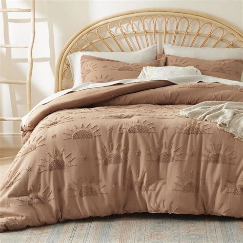 Bedsure King Size Comforter Set Taupe, Boho Tufted India | Ubuy