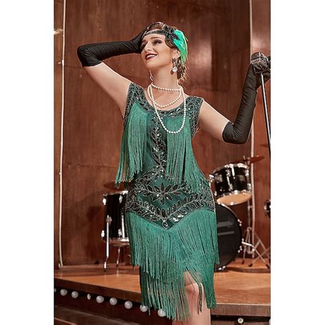 Retro Vintage Roaring 20s 1920s Knee Length Flapper Dress Dress ...