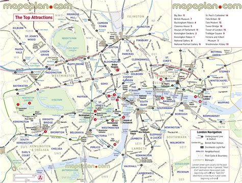 Free Printable Tourist Map London