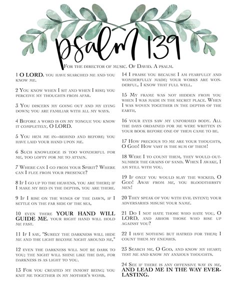 Psalm 139 Print Bible Quote - Etsy