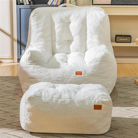Cvortll Giant Bean Bag Chair for Adults with Ottoman, India | Ubuy