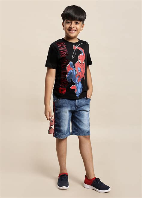 Spiderman Black Tshirt For Boys – Kidsville