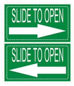 GOODPRINTZONE 20.32 cm Slider Door Sticker Size 4 X 8 Inch Black Color ...