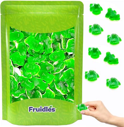 Amazon.com : Fruidles Green Frogs Gummi Candy, Delicious Fruit Flavors ...
