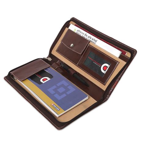 COI Expendable Faux Leather Cheque Book Holder/Document Holder (Brown ...