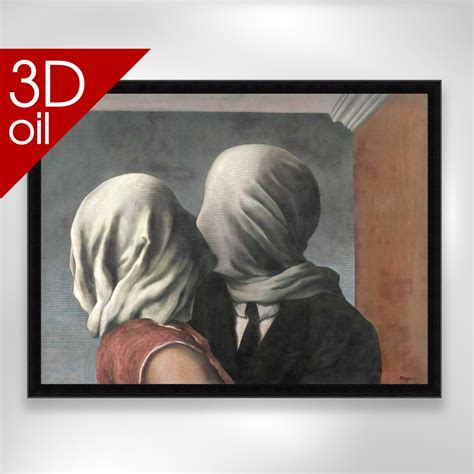 The Lovers- Rene Magritte | Museum Quality 3D Oil Canvas Print of ...