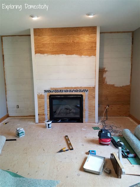 DIY Faux Shiplap Fireplace Wall ⋆ Exploring Domesticity