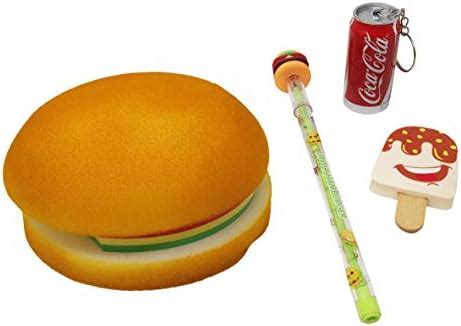 PARTEET Combo (Pack of 4 Items) Burger Shape Dairy/Notepad/Memo Pad ...