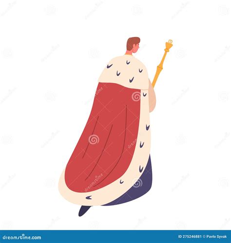 King Kneels during Coronation Ceremony, Looking Down and Holding a Scepter Signifying Humility ...