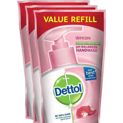 Dettol Skincare Liquid Handwash, 525 ml Refill Pack (3 x 175 ml) Price ...