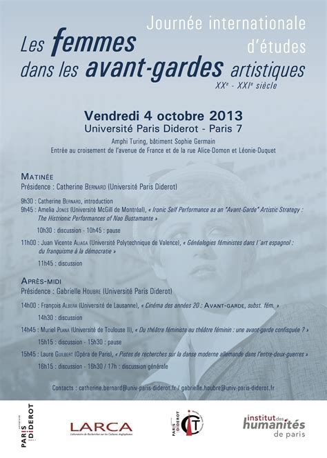 Les femmes dans les avant-gardes artistiques (20e-21e s.) – PluriGenre