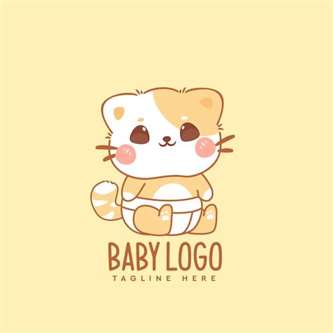 Logo de couche d'usure de chat mignon pour le logo de la société de ...