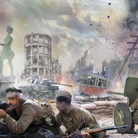 Download wallpaper The red army, battle of the Second World war, The ...