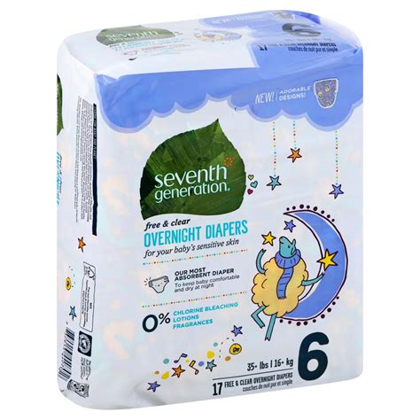 Seventh Generation Free & Clear Overnight Baby Diapers 17 ct - Shop ...