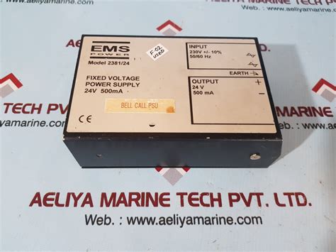 Ems power 2381/24 fixed voltage power supply – Aeliya Marine Tech®