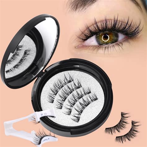 Amazon.com : wiwoseo Magnetic Eyelashes Natural Look Magnetic Lashes No ...