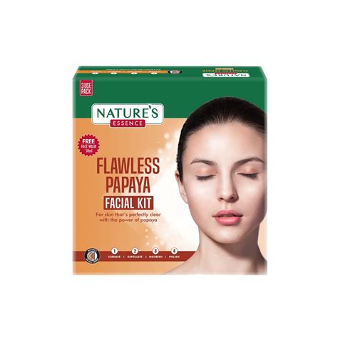 Nature's Essence Flawless Papaya Facial Kit 3 Use, White, 1 count, 60 ...