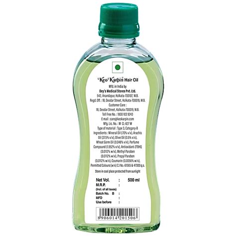 Keo Karpin Hair Oil - Non Sticky With & Olive Oil, 500 ml – NagaBazaar™