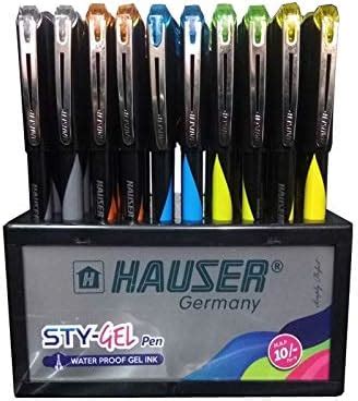 Hauser Water Proof Sty-Gel Pen (Pack of 50 Pen) : Amazon.in: Office ...