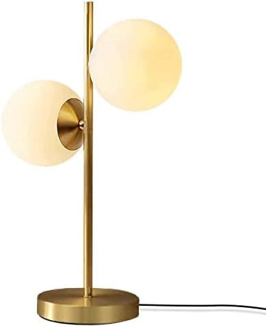 Buy Homes Elite Double Sphere Modern Brass Antique Gold Table Lamp, Mid ...