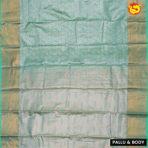 Persian Green Jacquard Tussar Silk Saree – Thenianantham