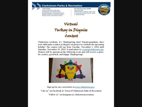 Town of Clarkstown Virtual Turkey in Disguise Contest 2022 | New City ...