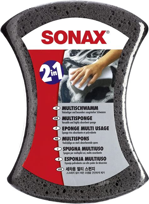 SONAX Multi Sponge 2-in-1 | All-Purpose Car Cleaning | Two-Sided ...