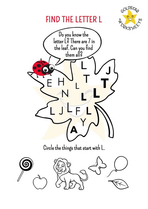 The Letter L Worksheets