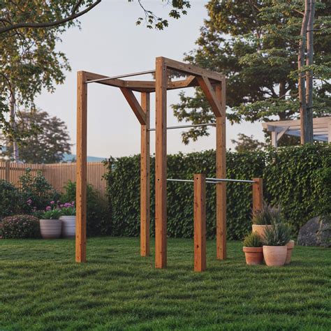 Outdoor Gym With Pull-up and Dips Bar DIY Plan - Etsy | Outdoor gym ...