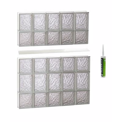 30-in x 34-in Ice Glass Glass Block Windows at Lowes.com